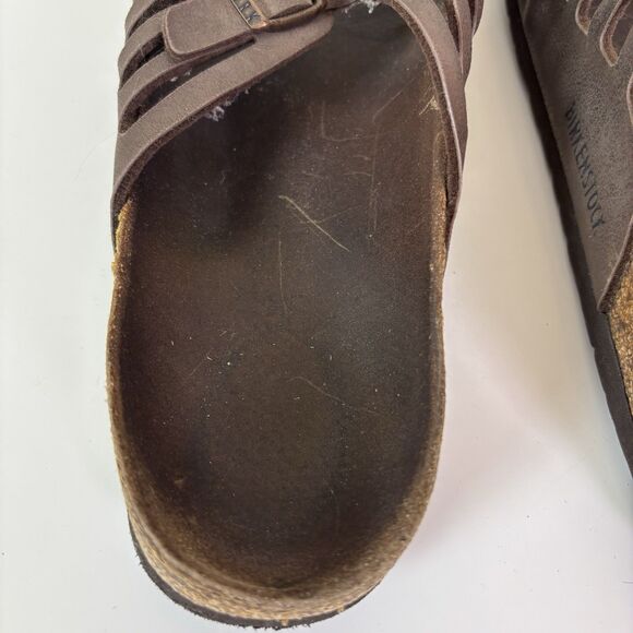 Birkenstock Granada Sandals Brown Leather Cork Footbed Well Worn Distressed ~40 - Picture 13 of 16